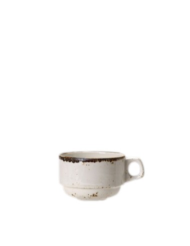 Taza apilable blanca de café 10cl "CRAFT STEELITE" (12uds)