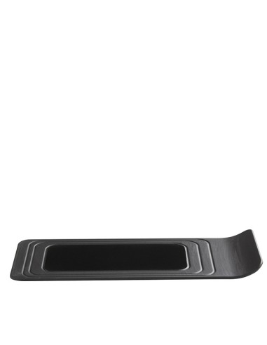 Bandeja rectangular negra 30x12x2cmm (6uds)