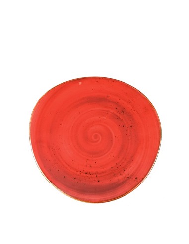 Plato llano irregular rojo Ø21,5cm "COLORS" (24uds)