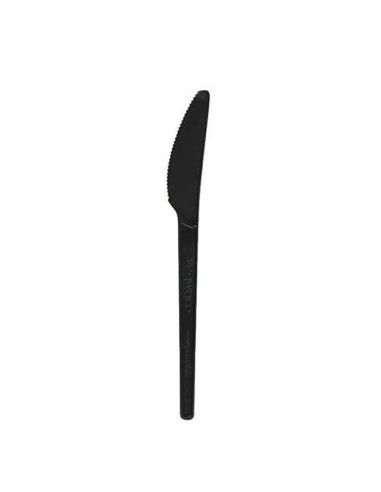 Cuchillo biodegradable de PLA negro (100uds)