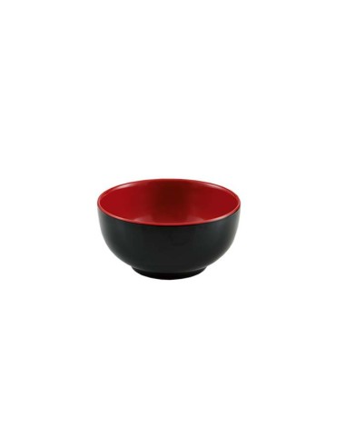 Bol melamina rojo/negro 12x5,5cm (1ud)