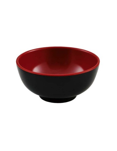 Bol melamina rojo/negro 16,5x8cm (1ud)