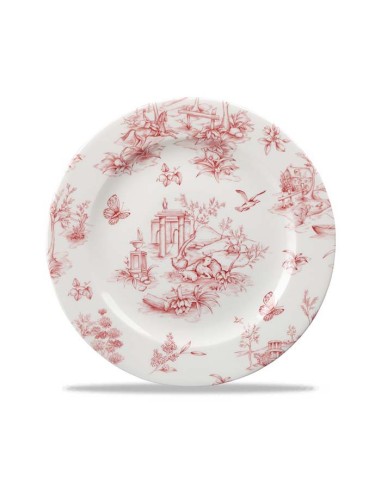 Plato 20,3cm "VINTAGE PRINTS TOILE CRANBERRY" (6uds)