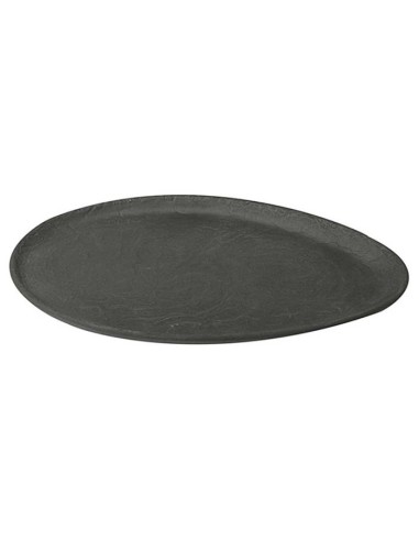 Bandeja Oval Strato 43x23cm Negra (6Uds)