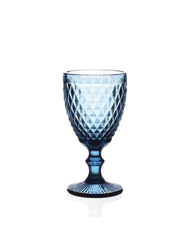 Copa cristal relieve azul CASUAL GLASS 300ml (6Ud)