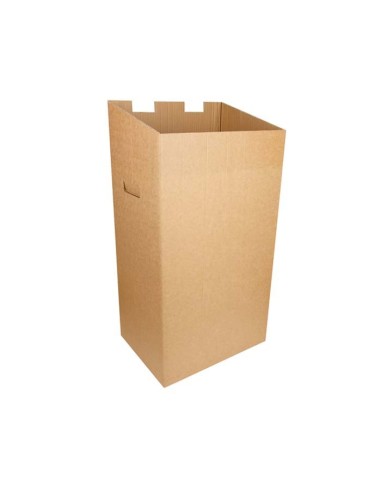 Papelera de reciclaje cartón marrón 75L (10Uds)