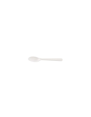 Cucharita postre CPLA compostable blanco 12,5cm de Betik (1500Uds)